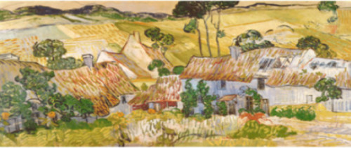 Chaty kryte strzechą van Gogha