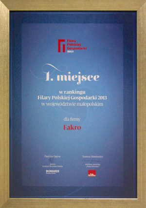 FAKRO laureatem rankingu „Filary Polskiej Gospodarki 2013”