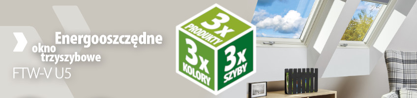Trzyszybowe okna obrotowe - FAKRO
