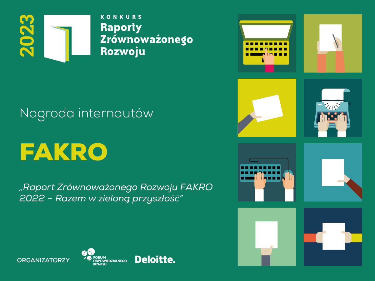 Raport Zrównoważonego Rozwoju FAKRO jednym z najlepszych w Polsce!